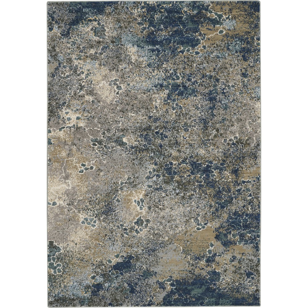 Nourison Artworks ATW02 Area Rug, Blue/Grey, 5'6" x 8'