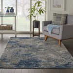 Nourison Artworks ATW02 Area Rug, Blue/Grey, 5'6" x 8'