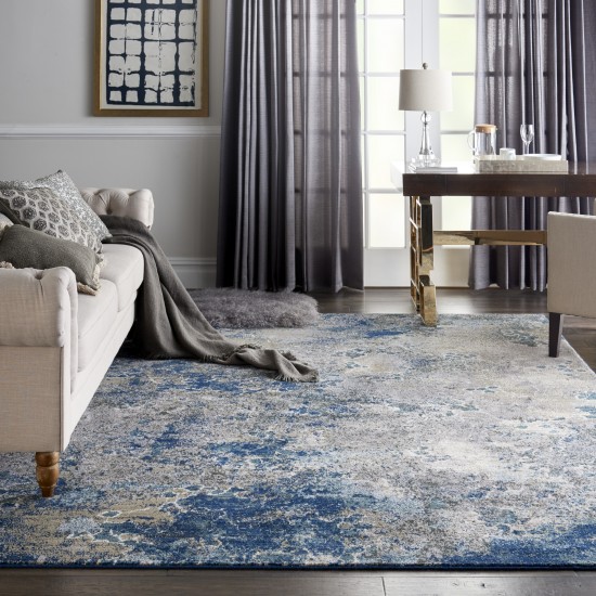 Nourison Artworks ATW02 Area Rug, Blue/Grey, 7'9" x 9'9"