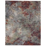 Nourison Artworks ATW02 Area Rug, Seafoam/Brick, 7'9" x 9'9"