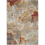 Nourison Artworks ATW03 Area Rug, Silver/Grey/Yellow, 5'6" x 8'