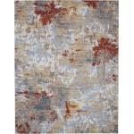 Nourison Artworks ATW03 Area Rug, Silver/Grey/Yellow, 9'6" x 12'6"