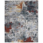 Nourison Artworks ATW03 Area Rug, Slate/Brick, 8'6" x 11'6"