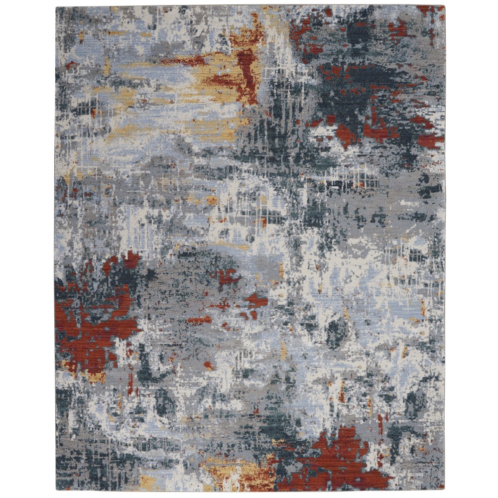 Nourison Artworks ATW03 Area Rug, Slate/Brick, 8'6" x 11'6" Nourison Artworks ATW03 Area Rug, Slate/Brick, 8'6" x 11'6"