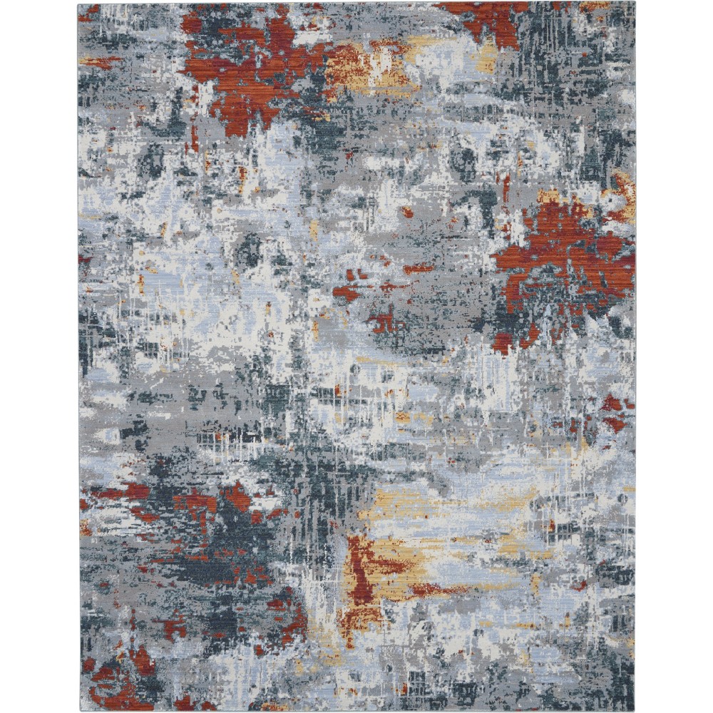 Nourison Artworks ATW03 Area Rug, Slate/Brick, 9'6" x 12'6" Nourison Artworks ATW03 Area Rug, Slate/Brick, 9'6" x 12'6"