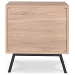 ACME Nuria End Table, Rustic Natural & Black
