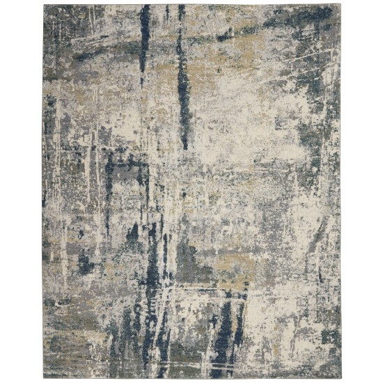 Nourison Artworks ATW05 Area Rug, Ivory/Navy, 8'6" x 11'6"