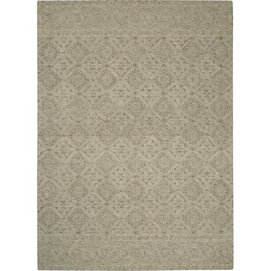 Nourison Azura AZM01 Area Rug, Ivory/Grey, 8' x 11'