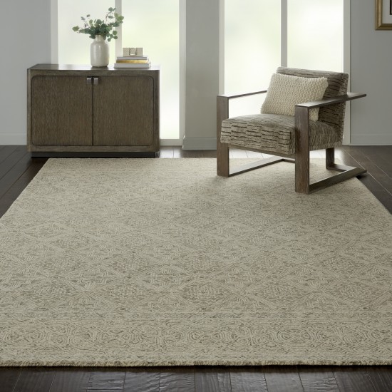 Nourison Azura AZM01 Area Rug, Ivory/Grey, 8' x 11'