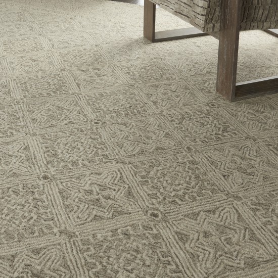 Nourison Azura AZM01 Area Rug, Ivory/Grey, 8' x 11'