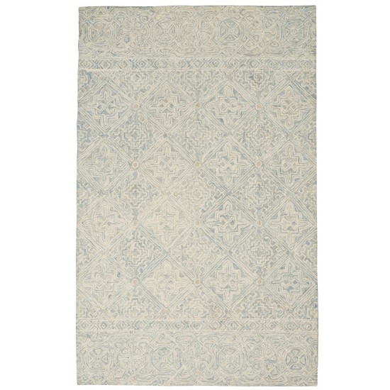 Nourison Azura AZM01 Area Rug, Ivory/Light Blue, 5'3" x 7'5"