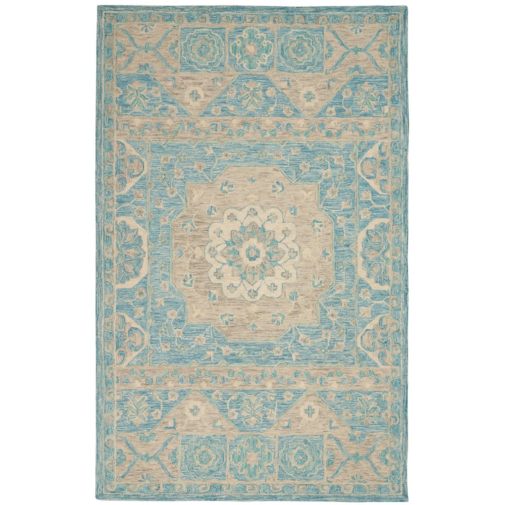 Nourison Azura AZM02 Area Rug, Ocean, 5'3" x 7'5"