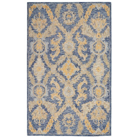 Nourison Azura AZM03 Area Rug, Navy/Blue, 5'3" x 7'5"