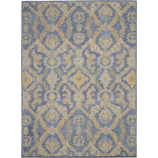 Nourison Azura AZM03 Area Rug, Navy/Blue, 8' x 11'