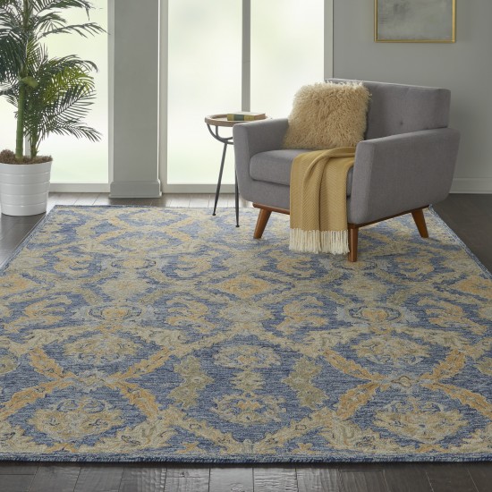 Nourison Azura AZM03 Area Rug, Navy/Blue, 8' x 11'