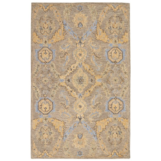 Nourison Azura AZM03 Area Rug, Taupe/Blue, 5'3" x 7'5"