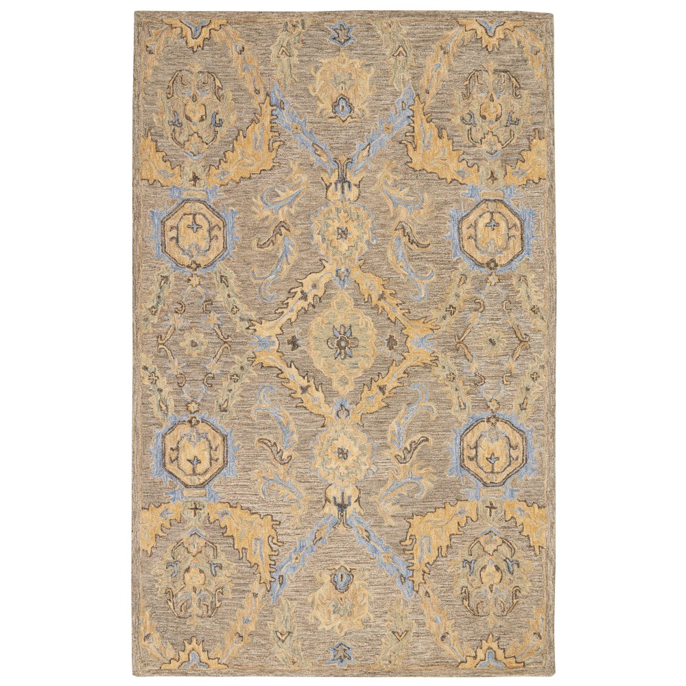 Nourison Azura AZM03 Area Rug, Taupe/Blue, 5'3" x 7'5"