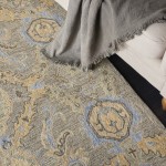 Nourison Azura AZM03 Area Rug, Taupe/Blue, 5'3" x 7'5"