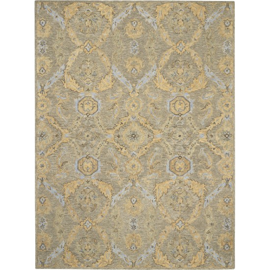 Nourison Azura AZM03 Area Rug, Taupe/Blue, 8' x 11'