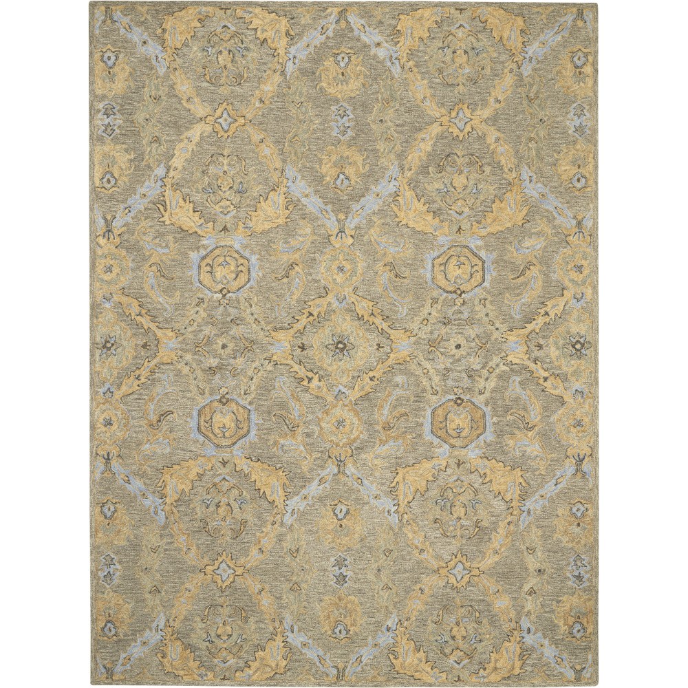 Nourison Azura AZM03 Area Rug, Taupe/Blue, 8' x 11'