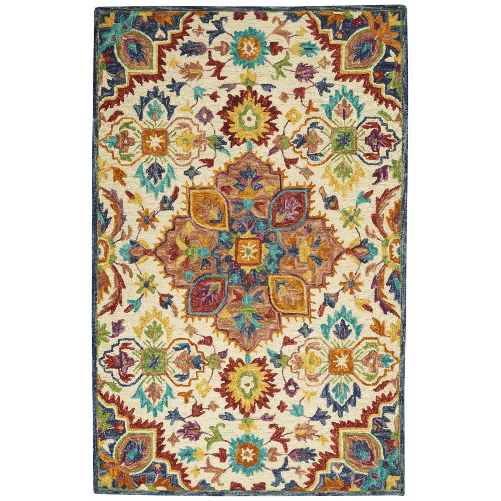 Nourison Bahari BAH01 Area Rug, Multicolor, 5' x 7'