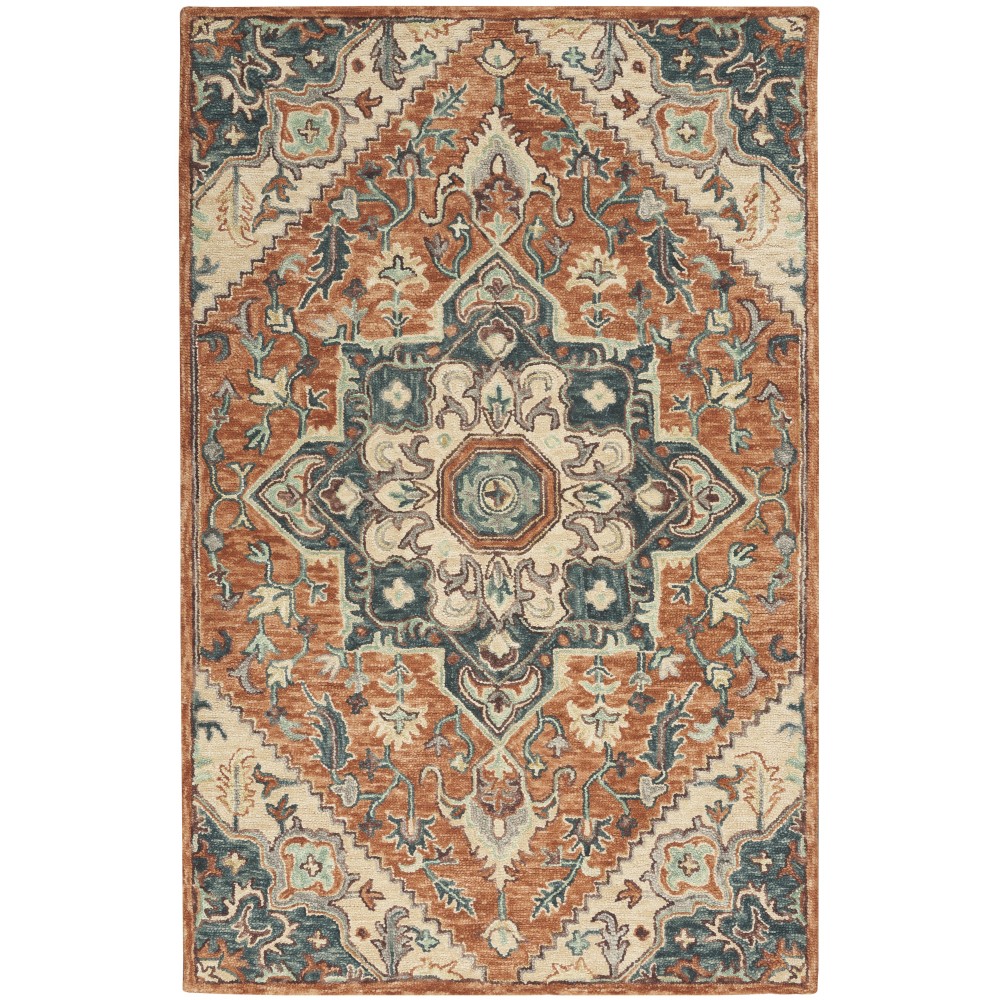 Nourison Bahari BAH02 Area Rug, Rust, 5' x 7' Nourison Bahari BAH02 Area Rug, Rust, 5' x 7'