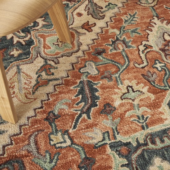 Nourison Bahari BAH02 Area Rug, Rust, 5' x 7'