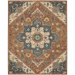 Nourison Bahari BAH02 Area Rug, Rust, 8' x 10'