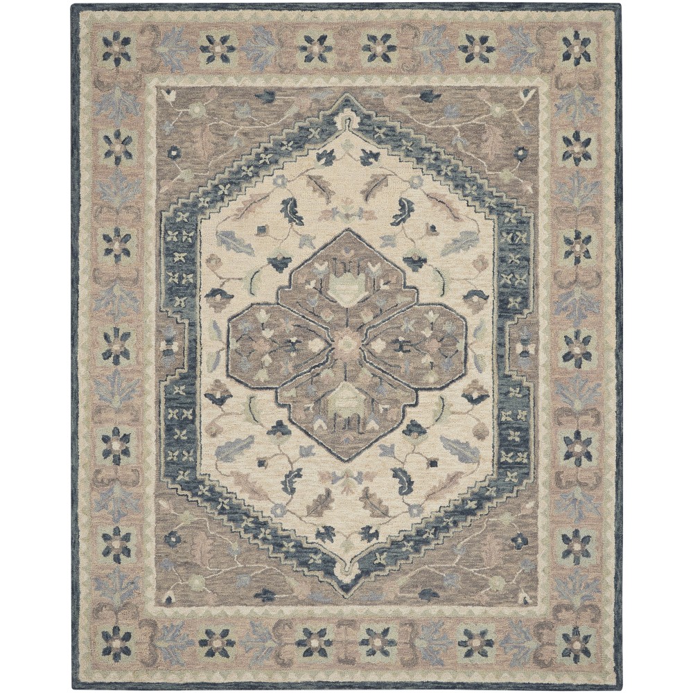 Nourison Bahari BAH03 Area Rug, Grey, 8' x 10'