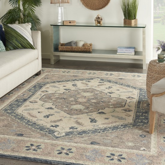 Nourison Bahari BAH03 Area Rug, Grey, 8' x 10'