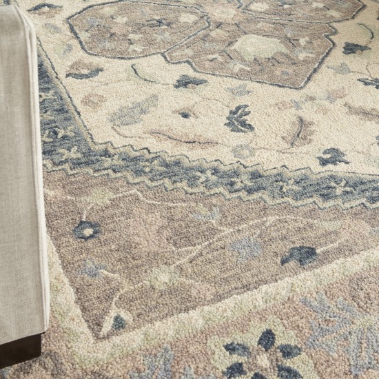 Nourison Bahari BAH03 Area Rug, Grey, 8' x 10'