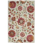 Nourison Bahari BAH04 Area Rug, Grey/Multicolor, 5' x 7'