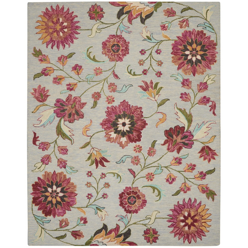 Nourison Bahari BAH04 Area Rug, Grey/Multicolor, 8' x 10' Nourison Bahari BAH04 Area Rug, Grey/Multicolor, 8' x 10'