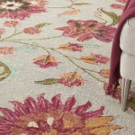 Nourison Bahari BAH04 Area Rug, Grey/Multicolor, 8' x 10'