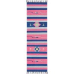 Nourison Baja BAJ01 Runner Rug, Pink/Blue, 2'3" x 7'6"