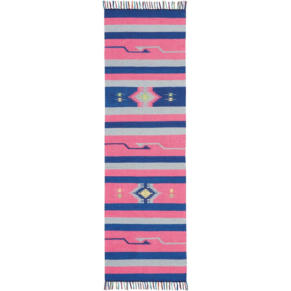 Nourison Baja BAJ01 Runner Rug, Pink/Blue, 2'3" x 7'6"