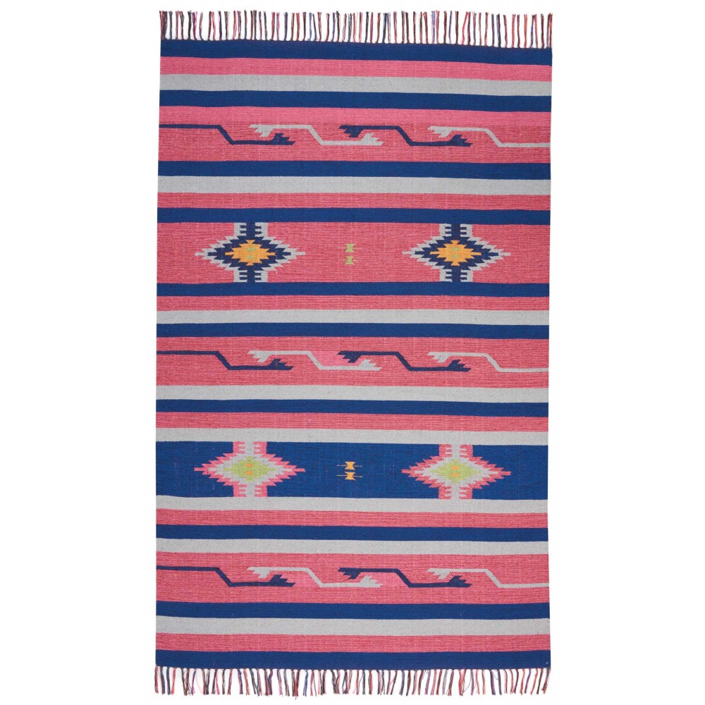 Nourison Baja BAJ01 Area Rug, Pink/Blue, 3'6" x 5'6"