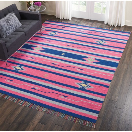 Nourison Baja BAJ01 Area Rug, Pink/Blue, 8' x 10'