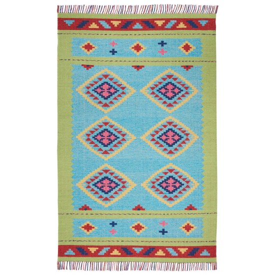 Nourison Baja BAJ02 Area Rug, Blue/Green, 3'6" x 5'6"