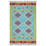 Nourison Baja BAJ02 Area Rug, Blue/Green, 5' x 7'