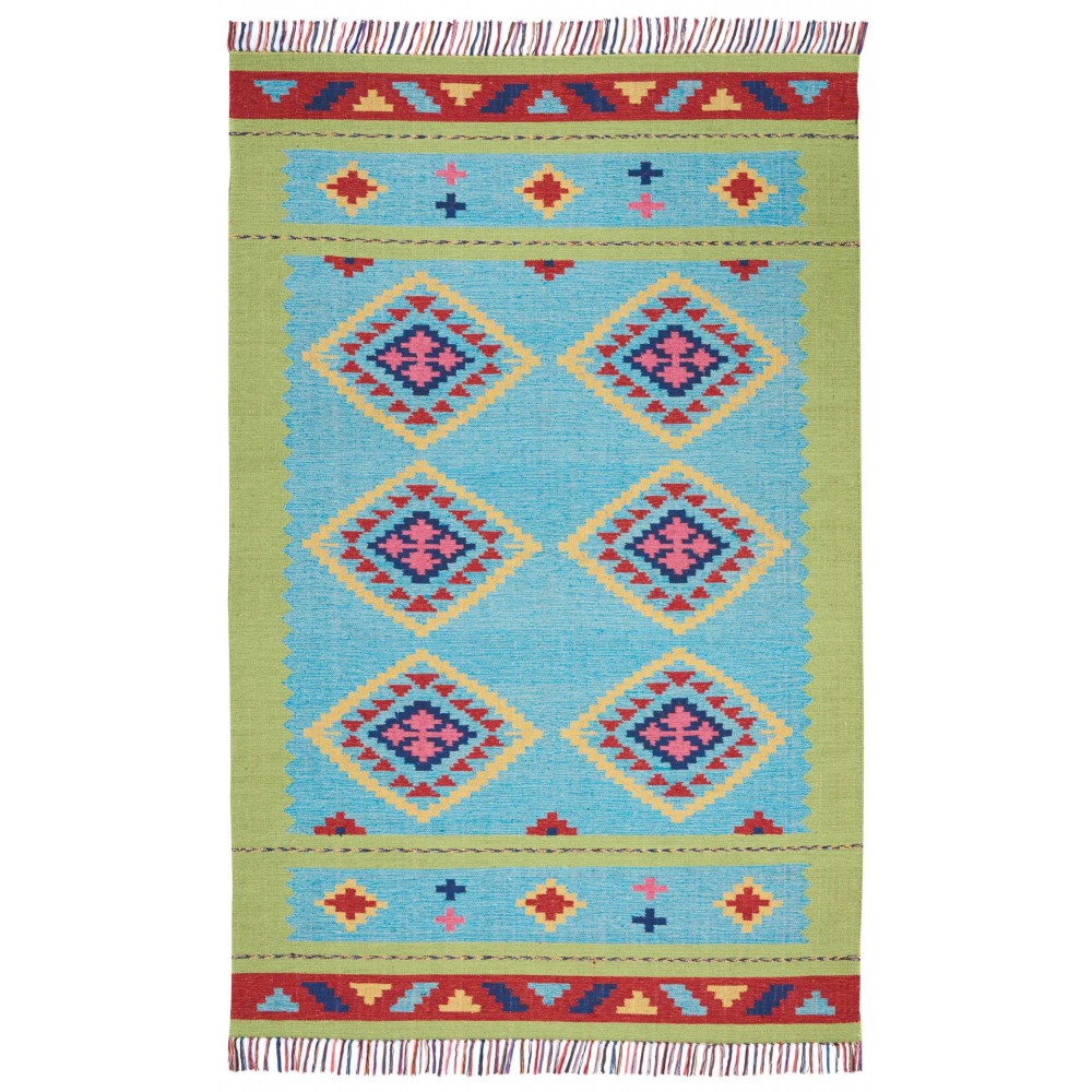 Nourison Baja BAJ02 Area Rug, Blue/Green, 5' x 7'