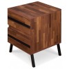 ACME Karine Nightstand/End Table, Walnut & Black