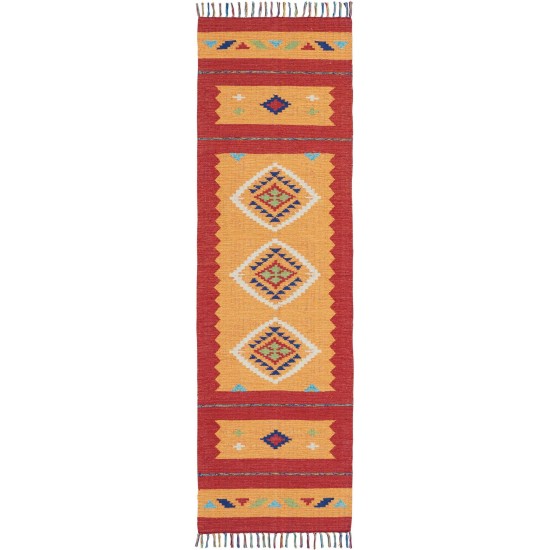 Nourison Baja BAJ02 Runner Rug, Orange/Red, 2'3" x 7'6"