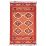 Nourison Baja BAJ02 Area Rug, Orange/Red, 6'6" x 9'6"