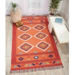 Nourison Baja BAJ02 Area Rug, Orange/Red, 6'6" x 9'6"