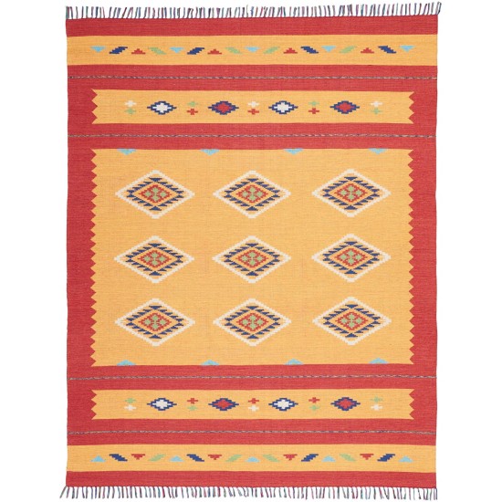 Nourison Baja BAJ02 Area Rug, Orange/Red, 8' x 10'