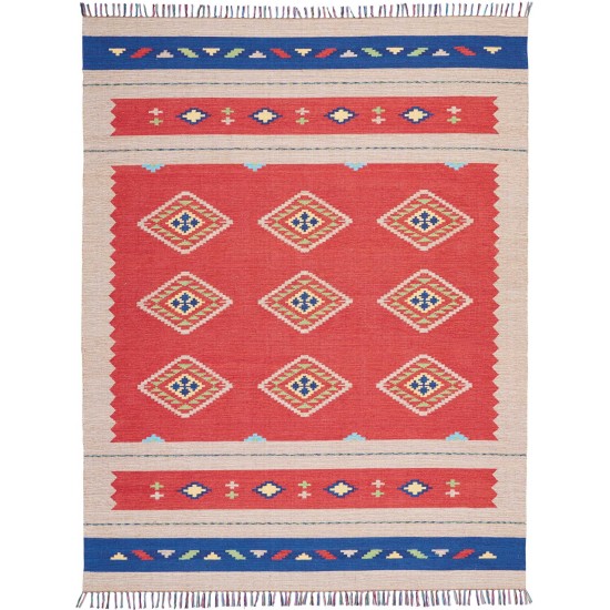 Nourison Baja BAJ02 Area Rug, Red/Beige, 8' x 10'