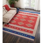 Nourison Baja BAJ02 Area Rug, Red/Beige, 8' x 10'