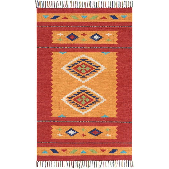 Nourison Baja BAJ02 Area Rug, Yellow/Red, 3'6" x 5'6"