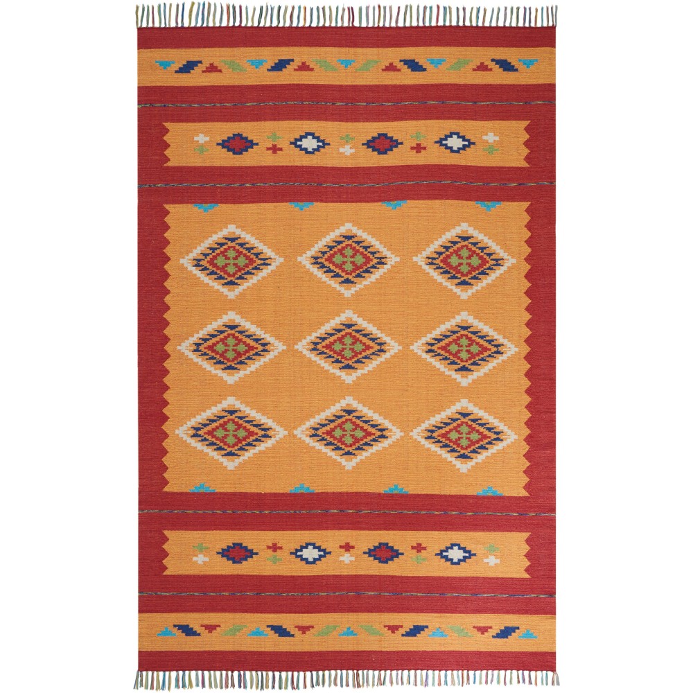 Nourison Baja BAJ02 Area Rug, Yellow/Red, 8' x 10'